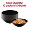 Black with Gold Rim Organic Round Disposable Plastic Soup Bowls - 16 oz. (120 Bowls)